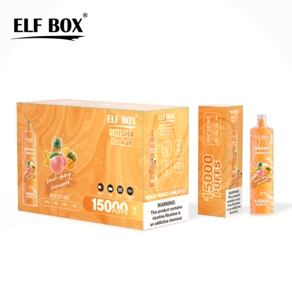 ELF BOX LS15000 Puff Shisha Hookah 0% 2% 5% Nicotina Recarregável Vape Descartável Atacado - BoatVape - 15