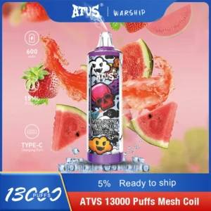 Atvs 13000 Puffs 5% Перезаряжаемые одноразовые ручки для электронных сигарет с низким содержанием никотина Купить оптом - BoatVape - 14