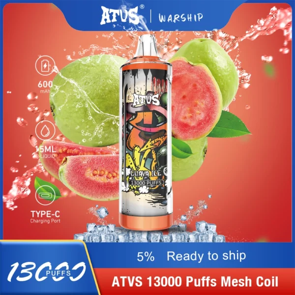 Atvs 13000 Puffs 5% Перезаряжаемые одноразовые вейпы-ручки с низким содержанием никотина, оптовая покупка оптом - BoatVape - 5