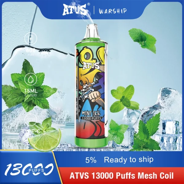 Atvs 13000 Puffs 5% Перезаряжаемые одноразовые вейпы-ручки с низким содержанием никотина, оптовая покупка оптом - BoatVape - 12