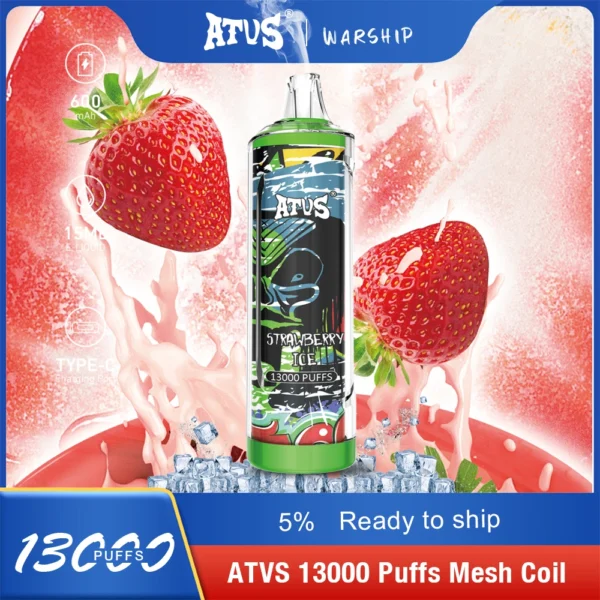 Atvs 13000 Puffs 5% Перезаряжаемые одноразовые вейпы-ручки с низким содержанием никотина, оптовая покупка - BoatVape - 10
