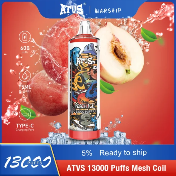 Atvs 13000 Puffs 5% Перезаряжаемые одноразовые ручки для вейпов с низким содержанием никотина, оптовая покупка оптом - BoatVape - 7