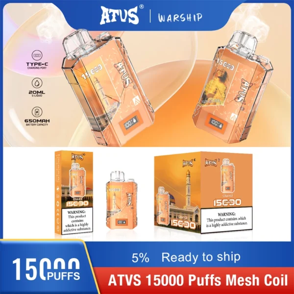 Atvs 15000 Puffs 5% Перезаряжаемые одноразовые вейпы-ручки с низким содержанием никотина, оптовая покупка оптом - BoatVape - 10