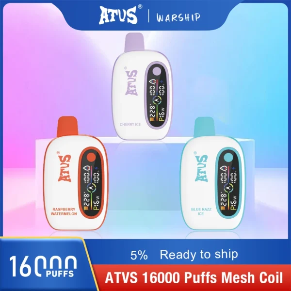Atvs 16000 Puffs 2% 5% Перезаряжаемые одноразовые ручки для вейпов с низким содержанием никотина, оптовая покупка оптом - BoatVape - 1